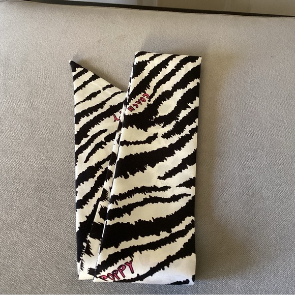 Coach Poppy Zebra Skinny Scarf - Picture 3 of 5